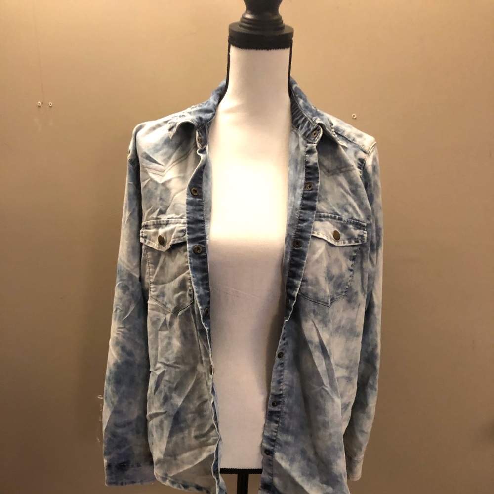 Acid Wash Denim Shirt